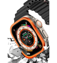 Mey İthalat® Watch 49Mm Alüminyum Kasa Cam Ekran Koruyucu - Turuncu