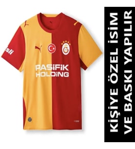 Galatasaray Forma 2026/2027 Sezon KİŞİYE ÖZEL İSİM VE NUMARA BASKILI Yetişkin Futbol Forması GB2 (Sarı-Kırmızı)