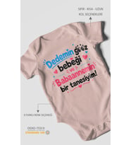 Dedeye ve Babaanneye Özel Kısa Kollu Bebek Body %100 Pamuk