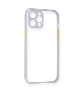 Apple İphone 12 Pro Kılıf Miami Şeffaf Silikon - Lila