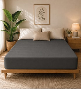 Premium Jersey Antrasit Fitted %100 Pamuk Penye 100x200+30cm Tek Kişilik Lastikli Çarşaf