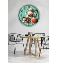 bilge Tasarım retro Duvar Saati 35 x 35 CM (Karışık)