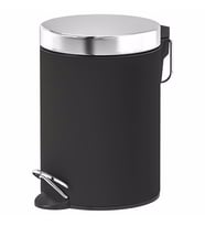 Çöp Kutusu Koyu Gri , MeridyenDukkan  24 cm Banyo Çöp Kutusu