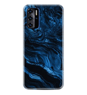 Reeder P13 Blue 2021 Kılıf Resimli Desenli Baskılı Silikon Kılıf Blue MArble 1379