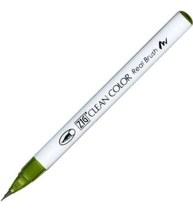 Zig Clean Color Real Brush Fırça Uçlu Marker Kalem 043 Olive Green 