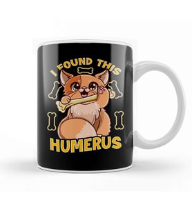 Cute Kitten I Found This Humerus Funny Cat Pun Kupa Bardak Porselen