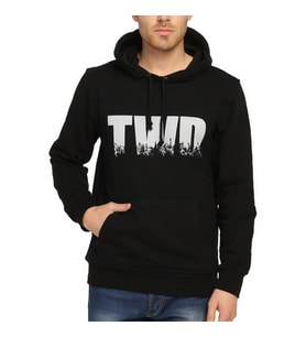 Bant Giyim - Walking Dead Siyah Kapsonlu Erkek Sweatshirt Hoodie