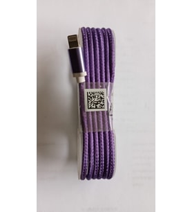 İphone Kabloları (İOS) Telefonlarla Uyumlu Hasır Şarj Ve Data Kablosu (Pudra Pembe)