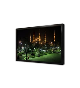 Sultanahmed Camii Gece Çerçeveli Mdf Tablo