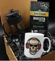 Özel Tasarım Kupa & Jacobs Barista Filtre Kahve & French Press Hediye Seti