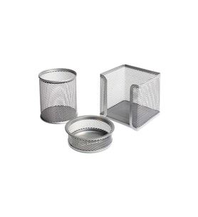 Silver Metal Perfore 3`lü Set-