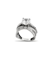 Zirkon Taşlı Cats Eye Tasarım 925 Ayar Gümüş Kadın Tektaş Yüzük
