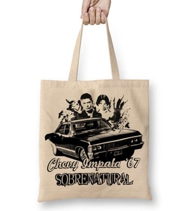 Supernatural Chevy Impala 67 Bez Çanta Uzun Saplı