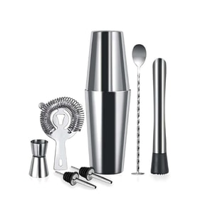 7 Parça Avantajlı Kokteyl Set Boston Shaker (750ml)