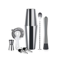 7 Parça Avantajlı Kokteyl Set Boston Shaker (750ml)