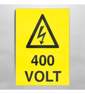 400 Volt Uyarı Levhası 30x40cm (Karışık)