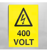 400 Volt Uyarı Levhası 30x40cm (Karışık)