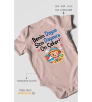 Benim dayım, sizin dayınıza on çeker! Kısa Kollu Bebek Body %100 Pamuk