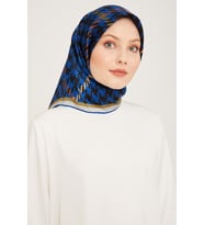 Armine Nostalji Serisi İpek Twill Eşarp 9000D-54 (Saks)