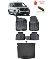 Ford Tourneo Courier 2024 Sonrası Uyumlu 3D Havuzlu Paspas ve 3D Bagaj Havuzu Seti ASMA KOKU VE NUMARATÖR HEDİYELİ