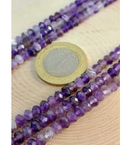 Ametist Taşı Rondela Faset Kesim Dizi 3*4.5mm (45234)