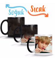 Txt Beomgyu Cat Dog Sihirli Kupa Bardak Porselen