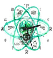 Cakatablo Breaking Bad Walter White Atom Sembolü Duvar Saati