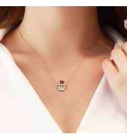 Mini Kral Tacı Zirkon Taşlı Gümüş Kolye