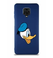 Xiaomi Redmi Note 9 Pro Soft Premier Kapak Donald Duck-F Tasarımlı Silikon Kılıf - Lacivert (Şeffaf)