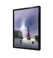 Yelkenli Tekne Çerçeveli Mdf Tablo