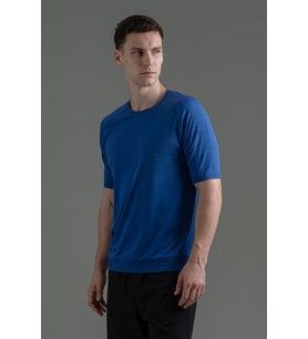 Maraton SlimFit Erkek Bisiklet Yaka Saks- T-shirt
