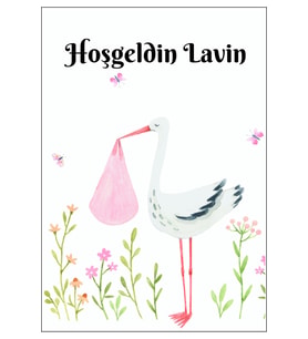 Hoşgedin Bebeğim Yenidoğan Çikolata Etiketi 5x4 cm 56 Adet