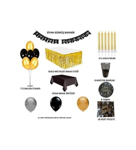 Siyah Gold Gümüş Doğum Günü M71