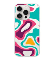 PrintiFy Apple iPhone 15 Pro Uyumlu Renkli Desen Tasarımlı Slim Fit Şeffaf Silikon Kılıf