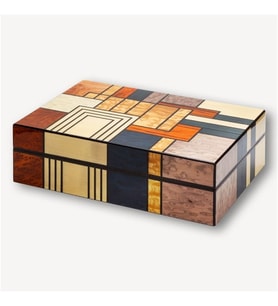 Lubinski İspanyol Sedir Puro Kutusu Humidor Abstract 30s LB-002
