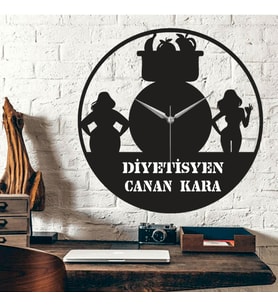 Kişiye Özel Diyetisyen Temalı Duvar Saati