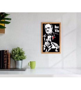 BK Home Godfather Baba Tasarımlı Dekoratif Retro Ahşap Tablo-2