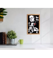 BK Home Godfather Baba Tasarımlı Dekoratif Retro Ahşap Tablo-2