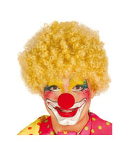 Sarı Renk Kıvırcık Afro Palyaço Seti
