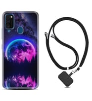 Samsung M21 M22 M23 M30 M31S M32 Kılıf Boyun Askılı Silikon Star Planet 1652