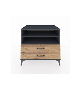 Kronos Şifonyer 2 Raflı 2 Çekmeceli 88x59x80 Antrasit-Çam