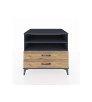Kronos Şifonyer 2 Raflı 2 Çekmeceli 88x59x80 Antrasit-Çam