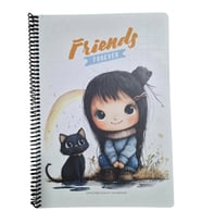 GIPTA FRIENDS FOREVER SPİRALLİ LX KARTON KAPAK A4 80YP. ÇİZGİLİ DEFTER 8383 - TEKLİ