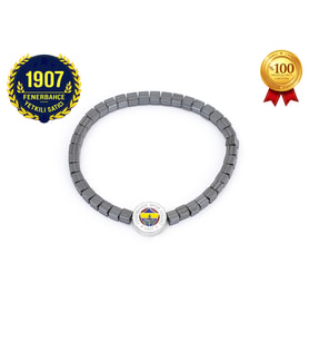 FB KARE HEMATİT (4mm) DOĞALTAŞ BİLEKLİK (Gri)