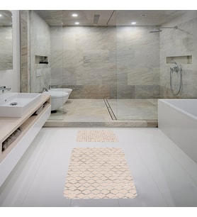 Banyo Halısı Ikili Klozet Takımı Kaymaz Tabanlı Banyo Paspas Takımı (Karışık)