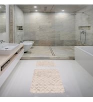 Banyo Halısı Ikili Klozet Takımı Kaymaz Tabanlı Banyo Paspas Takımı (Karışık)