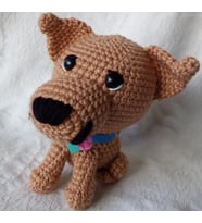 Amigurumi köpek oturan oyuncak Camel