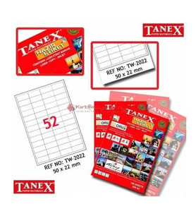 Tanex TW-2022 - 50x22 mm Laser Etiket 100 Adet Ücretsiz Kargo