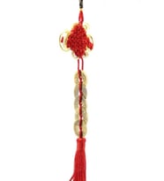 Feng Shui Bereket Şans Mutluluk Parası Mistik Düğüm Sıralı (Gold)