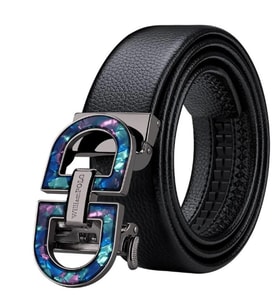 WilliamPolo Hakiki Deri Renkli Metal Toka Erkek Kemer 120 cm  (Siyah)